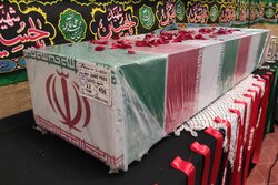 آیین استقبال از پیکر مطهر ۲ شهید گمنام در زنجان
