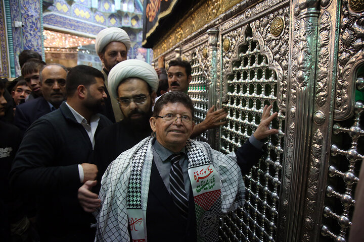 سفرای ۴ کشور آمریکای جنوبی در حرم بانوی کرامت حضور یافتند تصاویر