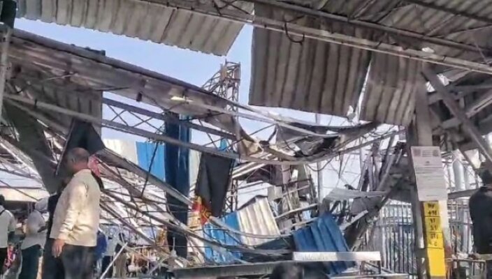 3 killed as overhead tank collapses at India railway station