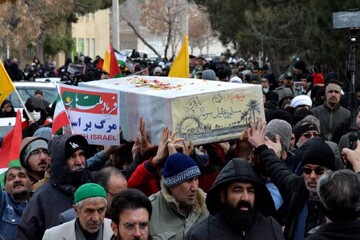 پیکر شهید هشت سال دفاع مقدس در قوچان تشییع شد