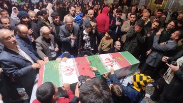 مراسم وداع با پیکر شهید گمنام در آستانه اشرفیه