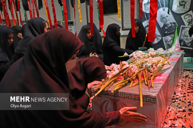 تشییع پیکر مطهر شهید گمنام در دانشگاه آزاد اسلامی گرگان