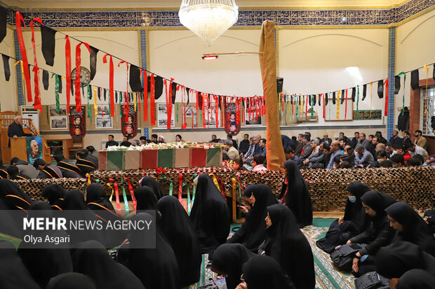 تشییع پیکر مطهر شهید گمنام در دانشگاه آزاد اسلامی گرگان