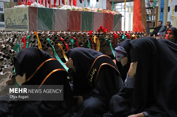 تشییع پیکر مطهر شهید گمنام در دانشگاه آزاد اسلامی گرگان