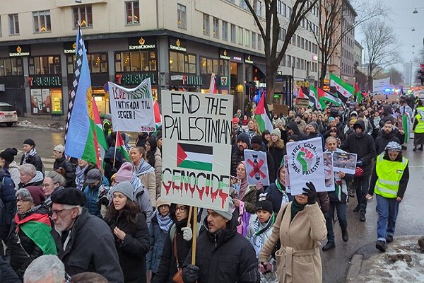 İsveç’te Gazze protestosu