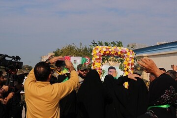 مراسم تشییع پیکر مطهر شهید «علی دشت‌بوری» در بوشهر برگزار شد