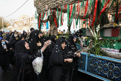 مراسم تشییع  شهید گمنام در محله خزانه بخارایی