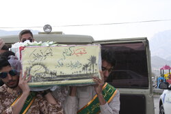 تشییع پیکر شهید گمنام در بخش مرکزی یزد