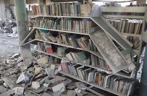 واکنش رمضانی به تخریب کتابخانه عمومی غزه
