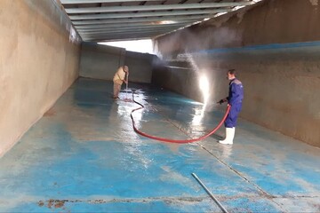 شستشوی بیش از ۱۴۷ هزار مترمکعب از مخازن ذخیره آب شهرستان کرمانشاه