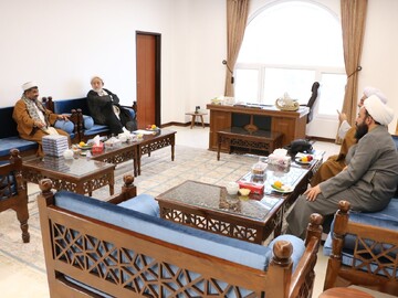 عالم سرشناس یمنی با شیخ حسین انصاریان دیدار و گفت‌وگو کرد / ابلاغ سلام عبدالملک الحوثی