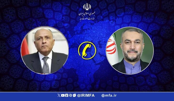 Iran, Egypt FMs discuss bilateral ties, Gaza war