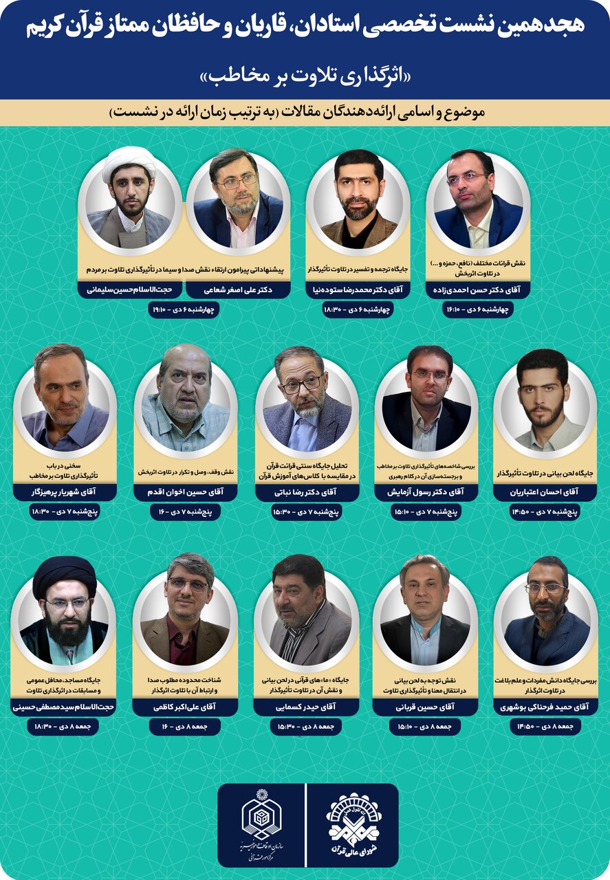 افتتاحیه نشست تخصصی «اثرگذاری تلاوت بر مخاطب» برگزار می شود