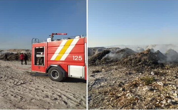 مهار آتش سوزی در شن چاله‌های تهراندشت ساوجبلاغ