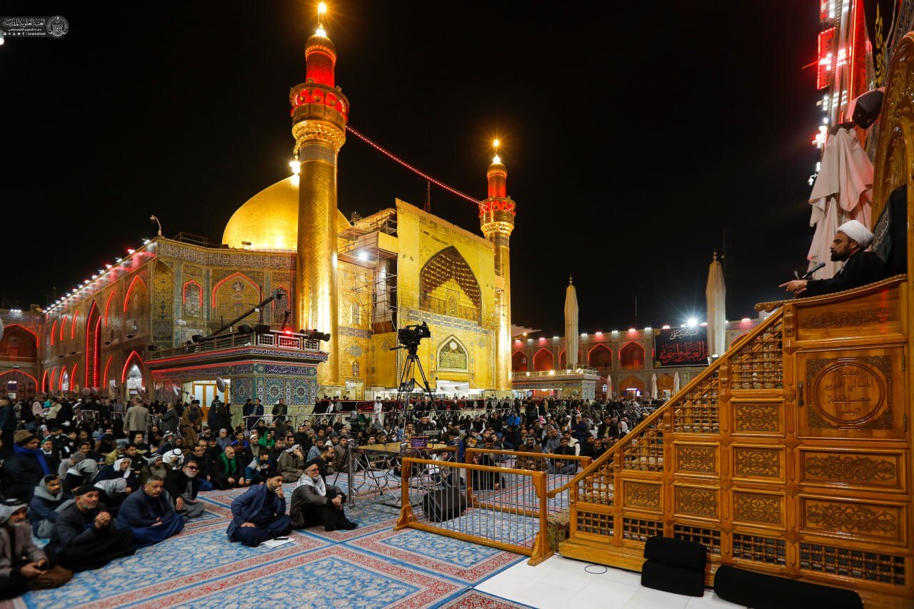 عزاداری موکب های نجفی در سالروز وفات حضرت امالبنین (س)/تصاویر