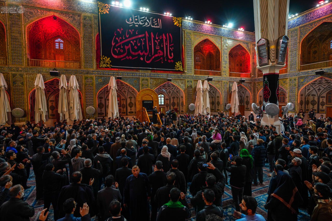 عزاداری موکب های نجفی در سالروز وفات حضرت امالبنین (س)/تصاویر