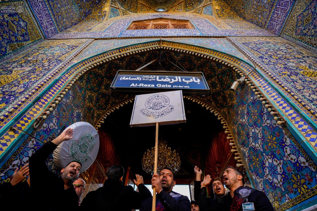 عزاداری موکب های نجفی در سالروز وفات حضرت امالبنین (س)/تصاویر