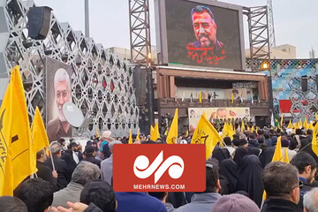 استقبال مردم تهران برای تشییع پیکر شهیدسیدرضوی موسوی