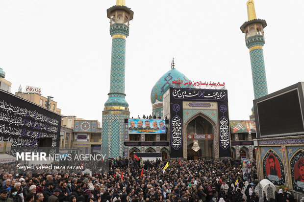 مراسم تدفین پیکر سردار شهید سید رضی موسوی در امامزاده صالح (ع)