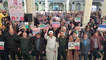 اجتماع ضد صهیونیستی مردم بردسکن بعد از اقامه نماز جمعه