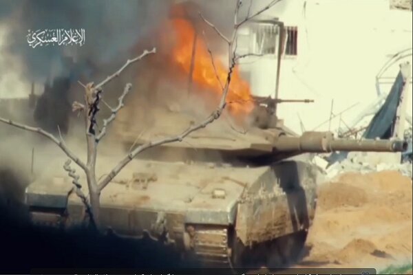 القسام بریگیڈز کے ہاتھوں صہیونی دفاعی آلات تباہ، ویڈیو