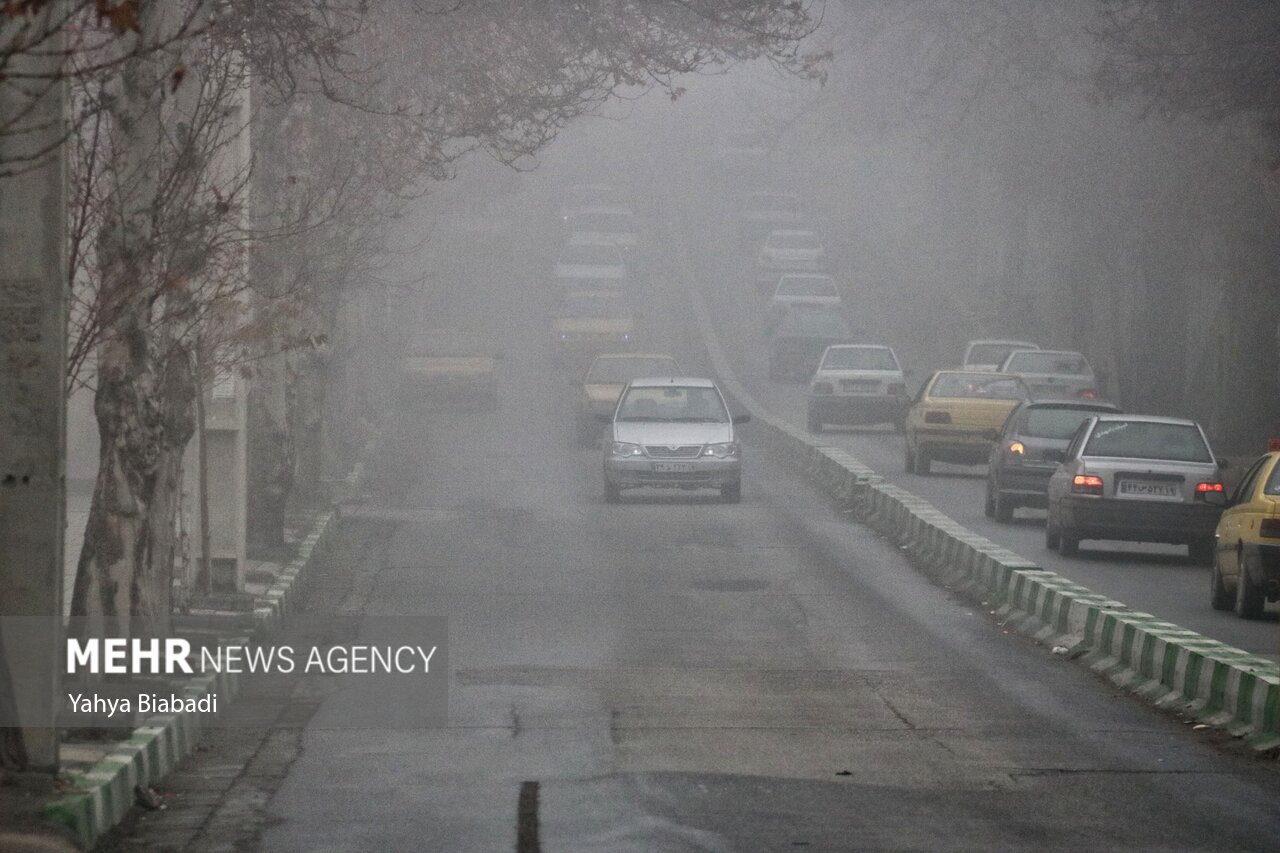 مه گرفتگی محورهای مواصلاتی شهرستان کنگاور