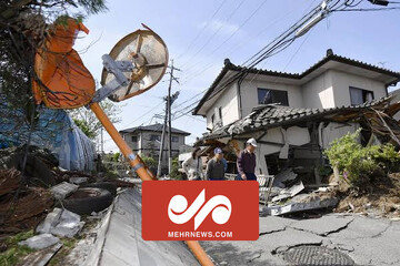 تصاویری از زلزله شدید ۷.۶ ریشتری در ژاپن