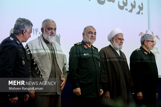 سردار سرلشکر حسین سلامی فرمانده کل سپاه پاسداران در مراسم تجلیل از برگزیدگان جشنواره دانش و پژوهش سپاه حضور دارد