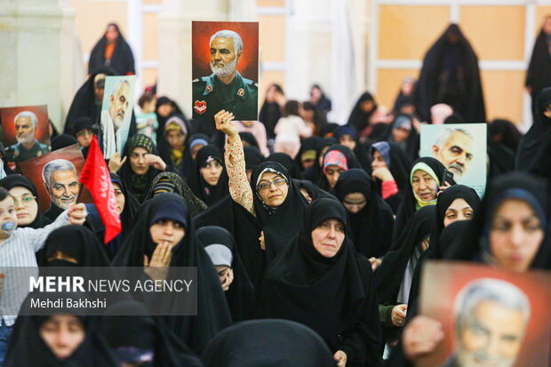 تجمع مردم قم در محکومیت حادثه تروریستی کرمان