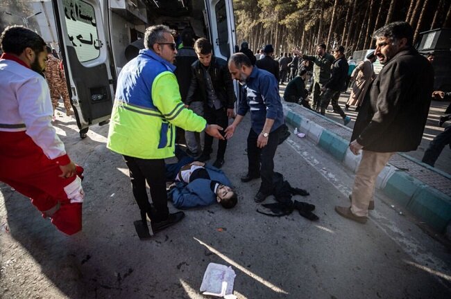 تعداد شهدای حادثه تروریستی کرمان ۸۴ نفر اعلام شده است
