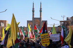 راهپیمایی مردم یزد در محکومیت حادثه تروریستی کرمان