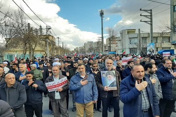 برگزاری راهپیمایی محکومیت حادثه تروریستی کرمان در ارومیه
