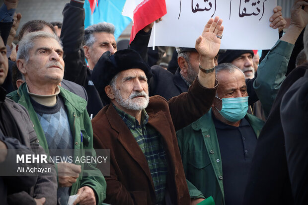 راهپیمایی محکومیت حادثه تروریستی کرمان در ارومیه