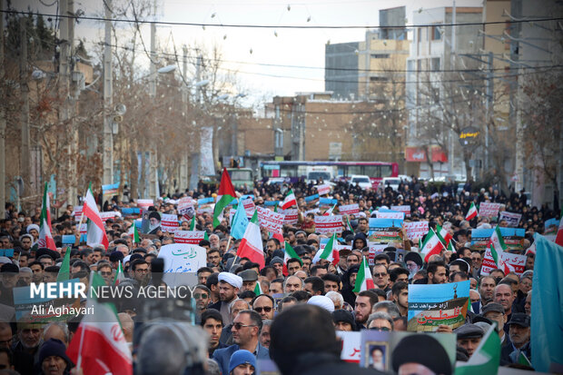 راهپیمایی محکومیت حادثه تروریستی کرمان در ارومیه