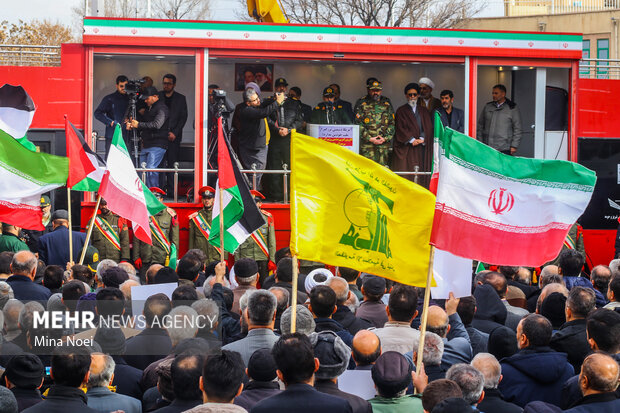 راهپیمایی مردم تبریز در محکومیت حمله تروریستی کرمان د