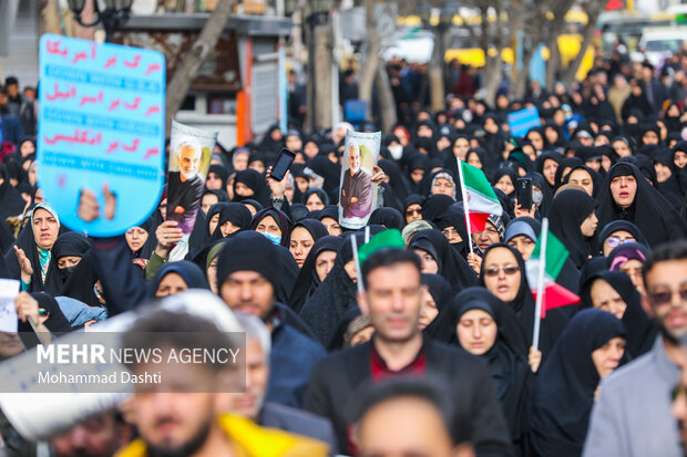 راهپیمایی مردم اردبیل در محکومیت جنایت تروریستی کرمان