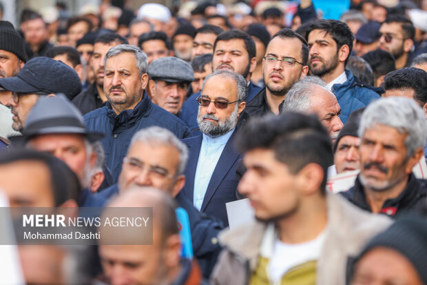 راهپیمایی مردم اردبیل در محکومیت جنایت تروریستی کرمان