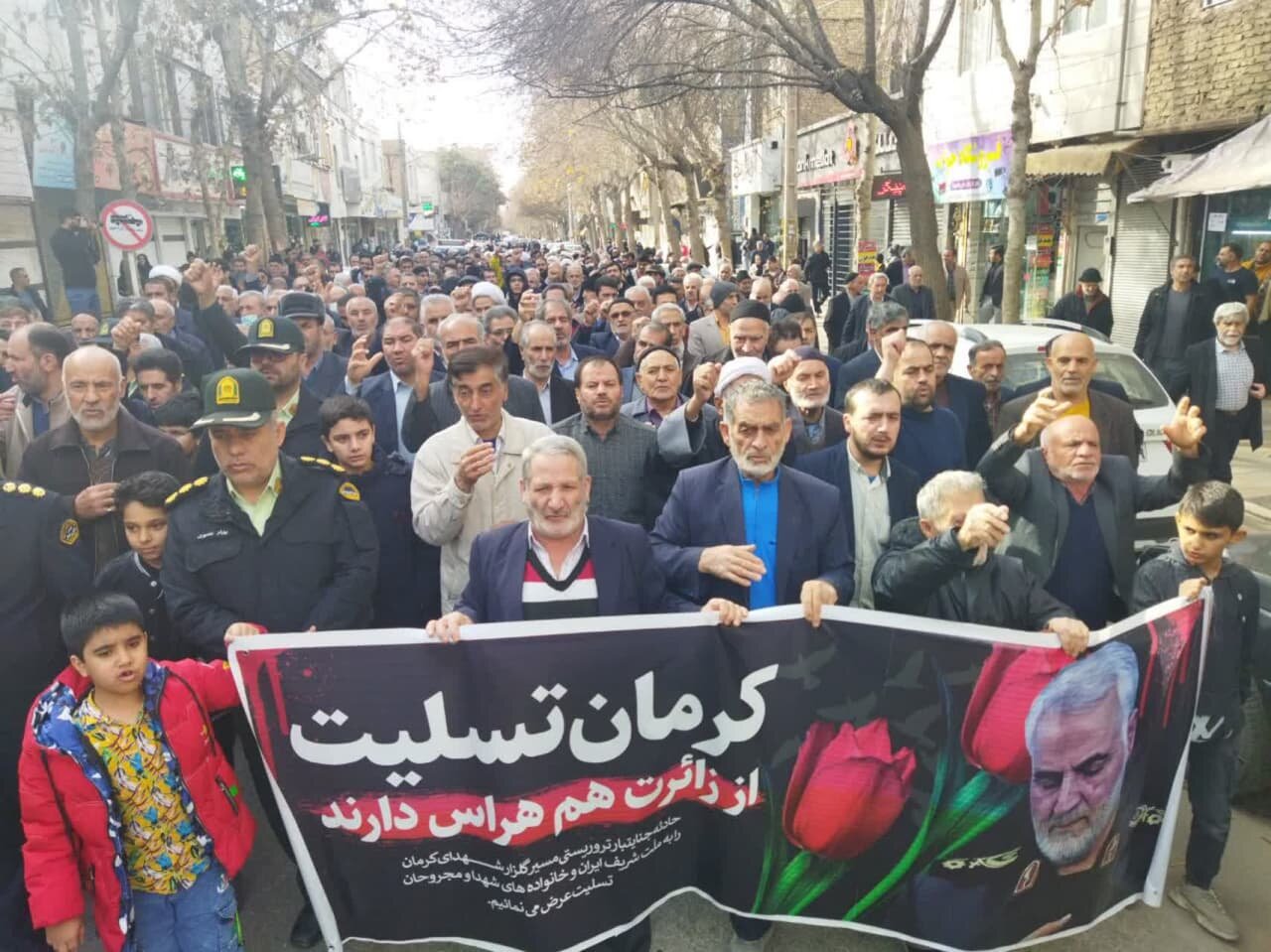 راهپیمایی مردم الوند در محکومیت جنایت تروریستی در کرمان