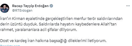 Türk yetkili ve siyasilerden İran'daki terör saldırısına tepkiler