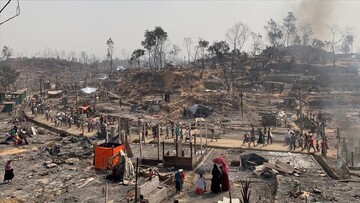 ۱۰۴۰ چادر در اردوگاه پناهجویان روهینگیایی در بنگلادش خاکستر شد/ ۶ هزار پناهجو بی‌خانمان شدند