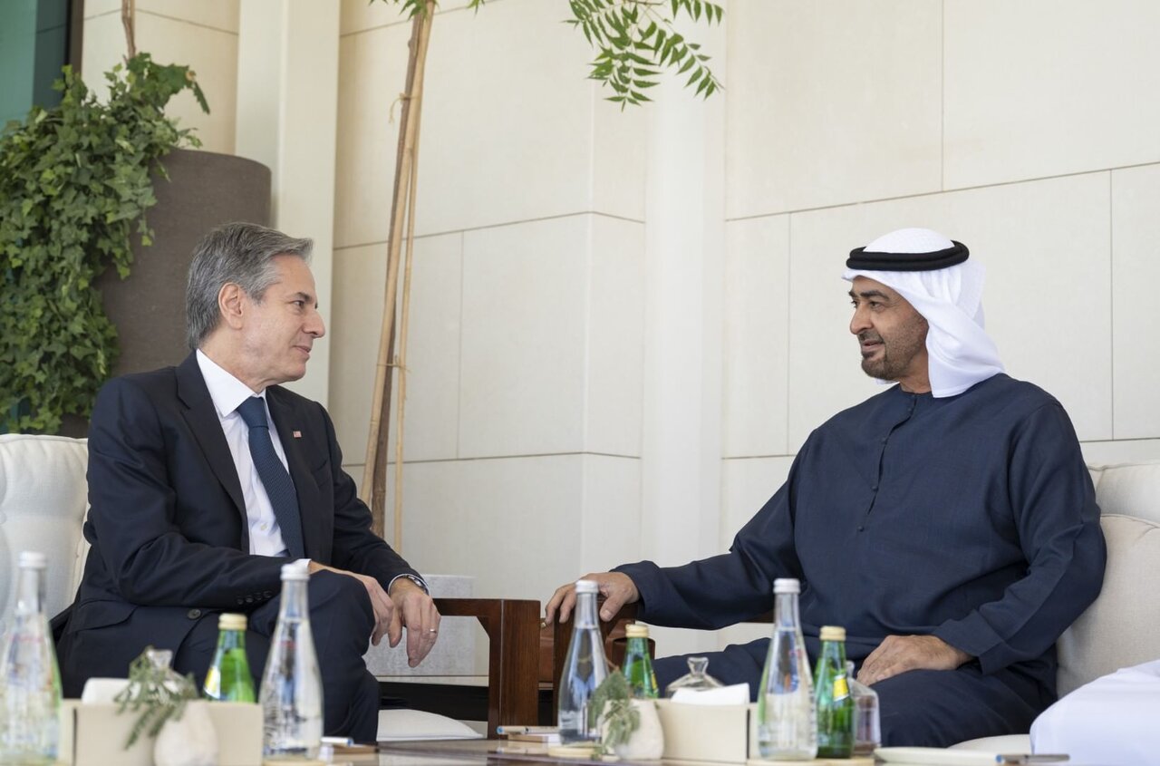 محورهای دیدار «بلینکن» با رییس امارات در ابوظبی