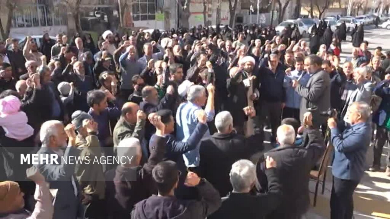 مردم بهاباد جنایات صهیونیستها در غزه و یمن را محکوم کردند