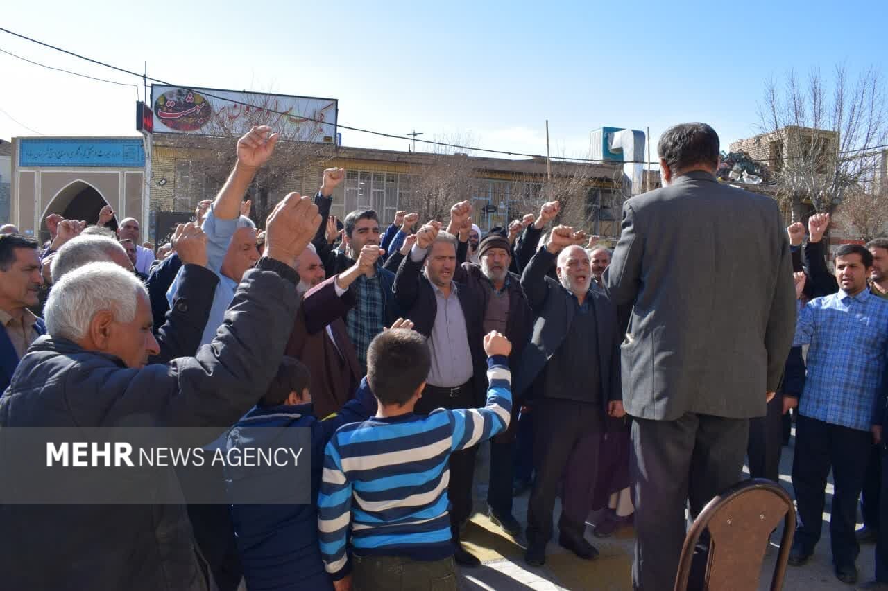 مردم بهاباد جنایات صهیونیستها در غزه و یمن را محکوم کردند