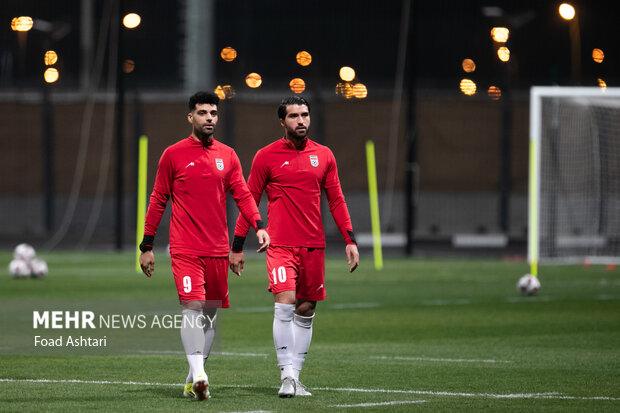 آخرین تمرین تیم ملی ایران پیش از مصاف با تیم ملی فلسطین