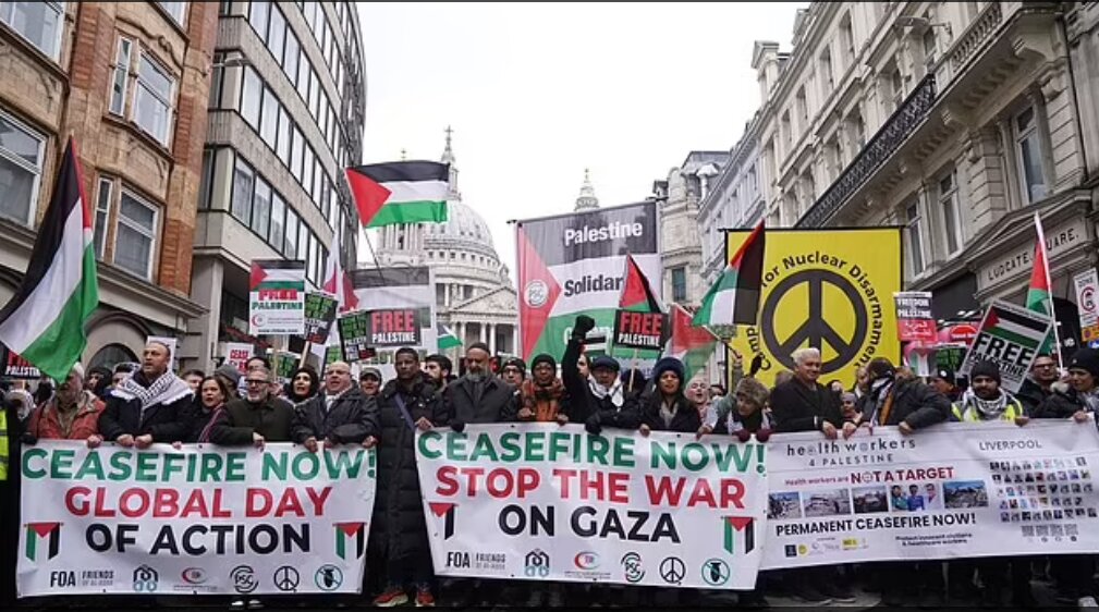 تظاهرات‌های گسترده همبستگی با غزه در آسیاو اروپا+فیلم‌ها و تصاویر