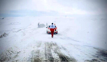 امدادرسانی به ۱۱۴۲ نفر گرفتار شده در برف و کولاک اردبیل