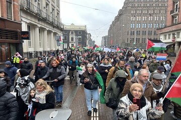 Hollanda'da Filistin'e destek gösterisi düzenlendi