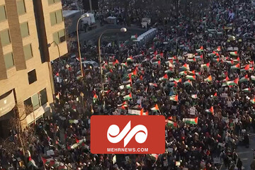 واشنگٹن میں فلسطینیوں سے اظہار یکجہتی کیلئے عظیم الشان مظاہرہ
