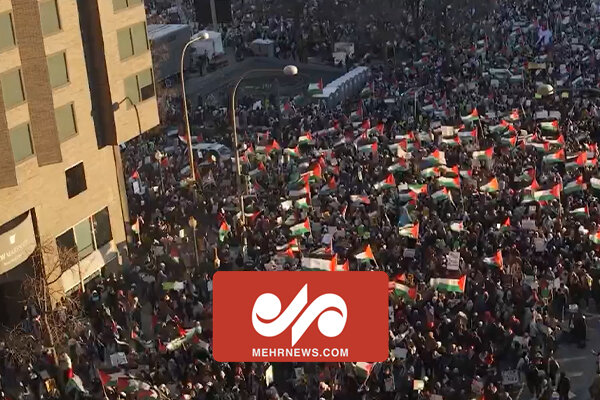 ABD'nin kalbinde Filistin'e destek gösterisi düzenlendi ABD'nin kalbinde Filistin'e destek gösterisi düzenlendi