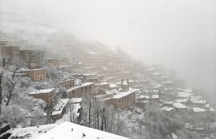 نمایی از جلوه گری زمستان در شهر تاریخی ماسوله